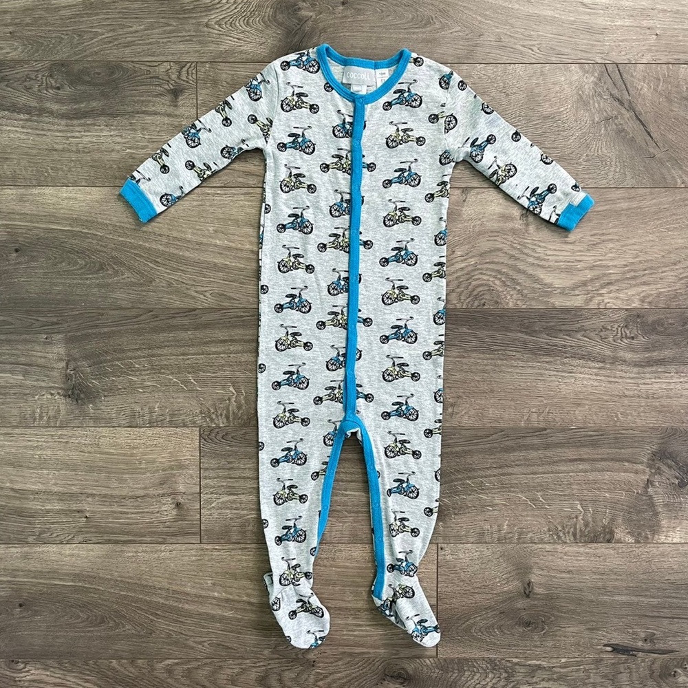 Coccoli Tricycle Print 18m Baby Footie Sleeper